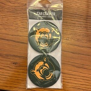 Baylor Bears car coasters. Absorbent ceramic. 2 pack.
